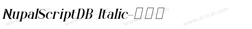 NupalScriptDB Italic字体转换